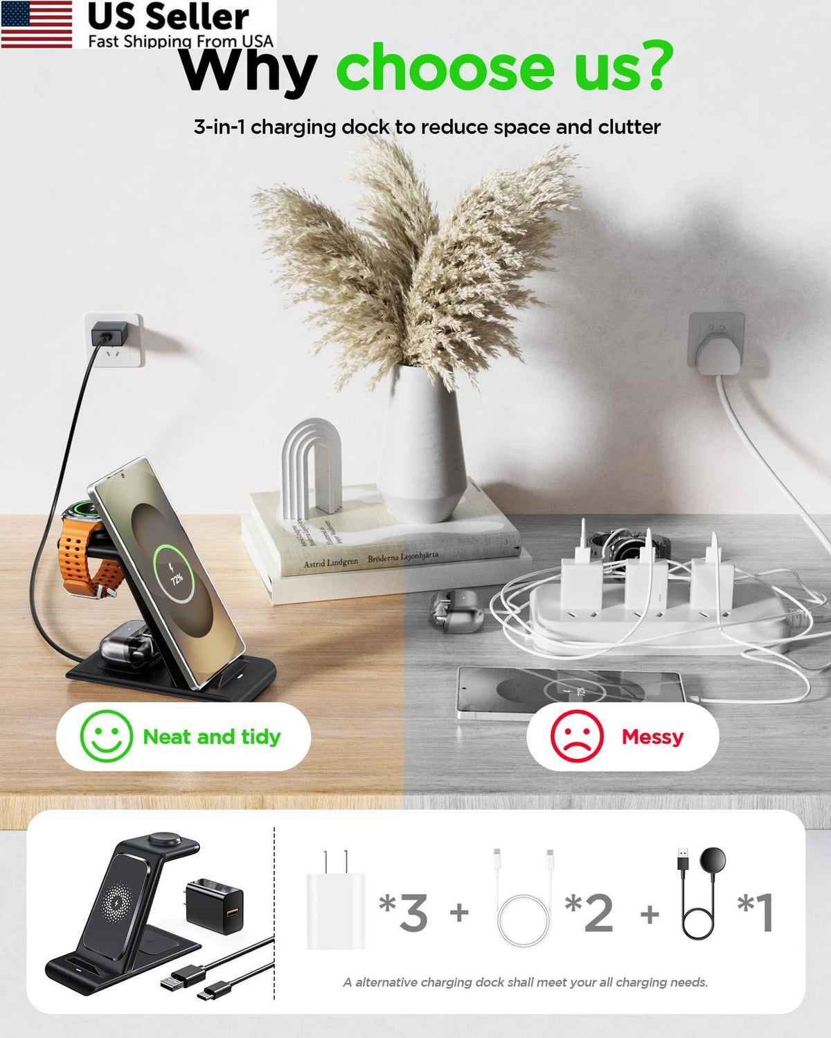 Wireless Charging Station for Samsung Galaxy S26 (2023)