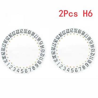 2X Date Indicator Calendar Wheel Disc Plate AT 6 for ETA 2804-2 2824-2 2892A2