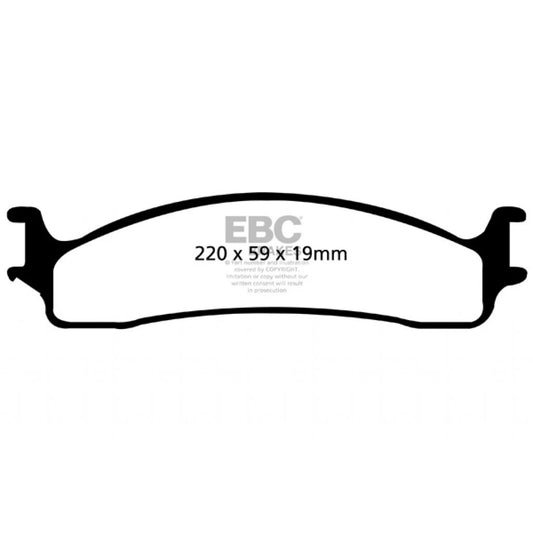 EBC Greenstuff Front Brake Pads for Dodge Ram 1500 (2006–2010) TLX-ebcDP61650-CL360A70