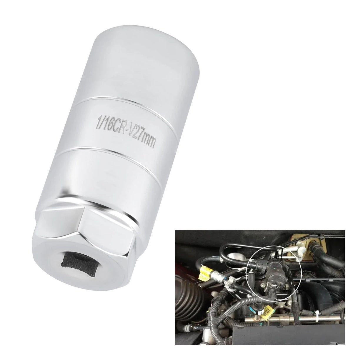 Oil Pressure Sensor Socket for Universal Fit (1 1/16" x 2 5/8")