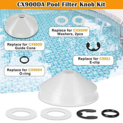 Knob Kit for Hayward Star Clear Plus C751 C900 C1200 Pool Filter