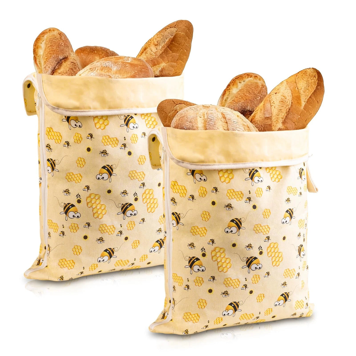 2 Pack Beeswax Bread Bags for Homemade Bread Storage