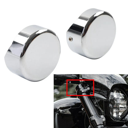 Chrome Upper Fork Caps for Harley Softail Breakout FXBR FXBRS (2018–2023)