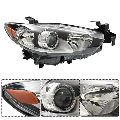 RH Headlight for Mazda 6 (2014–2017) MA2519160 Halogen Clear Lens