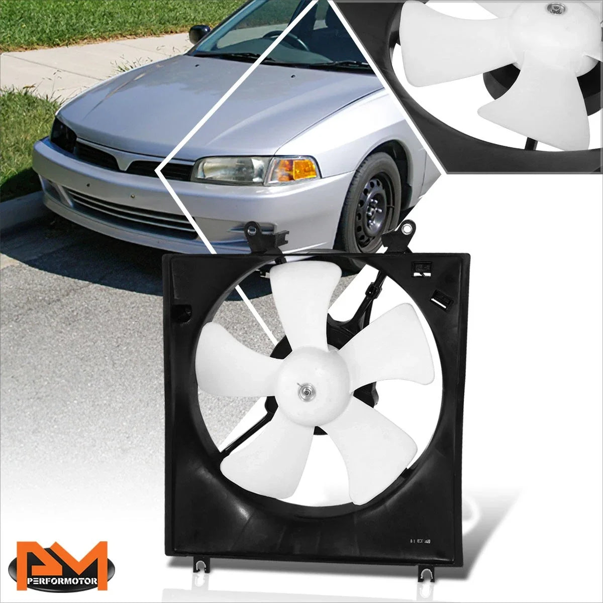 Radiator Fan Assembly for 1997-2002 Mitsubishi Mirage 1.8L