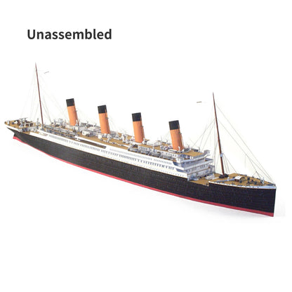 Unassembled Titanic Cruise Paper Model Ship Display