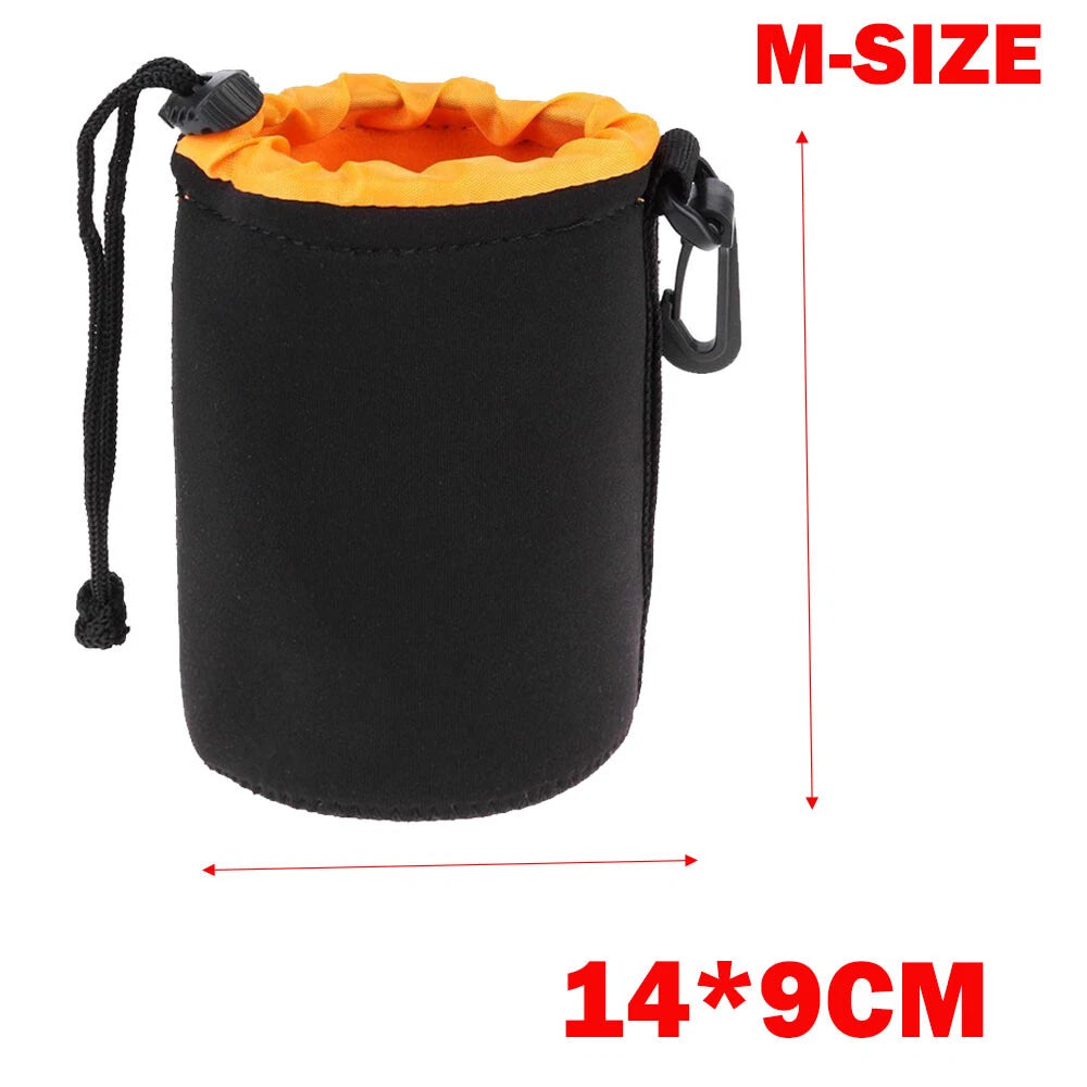 2PC Neoprene Soft DSLR Camera Lens Pouch Bag Storage Cover Case