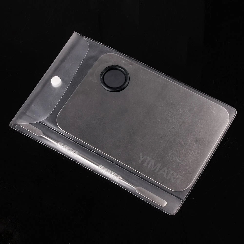 Stainless Steel Makeup Mixing Palette with Spatula