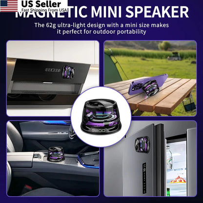 2X Magnetic Bluetooth Speaker for Universal Use (Portable Mini)