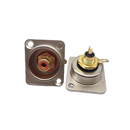 Set of 4 RCA Panel Mount Chassis Socket Connectors Gold Plated