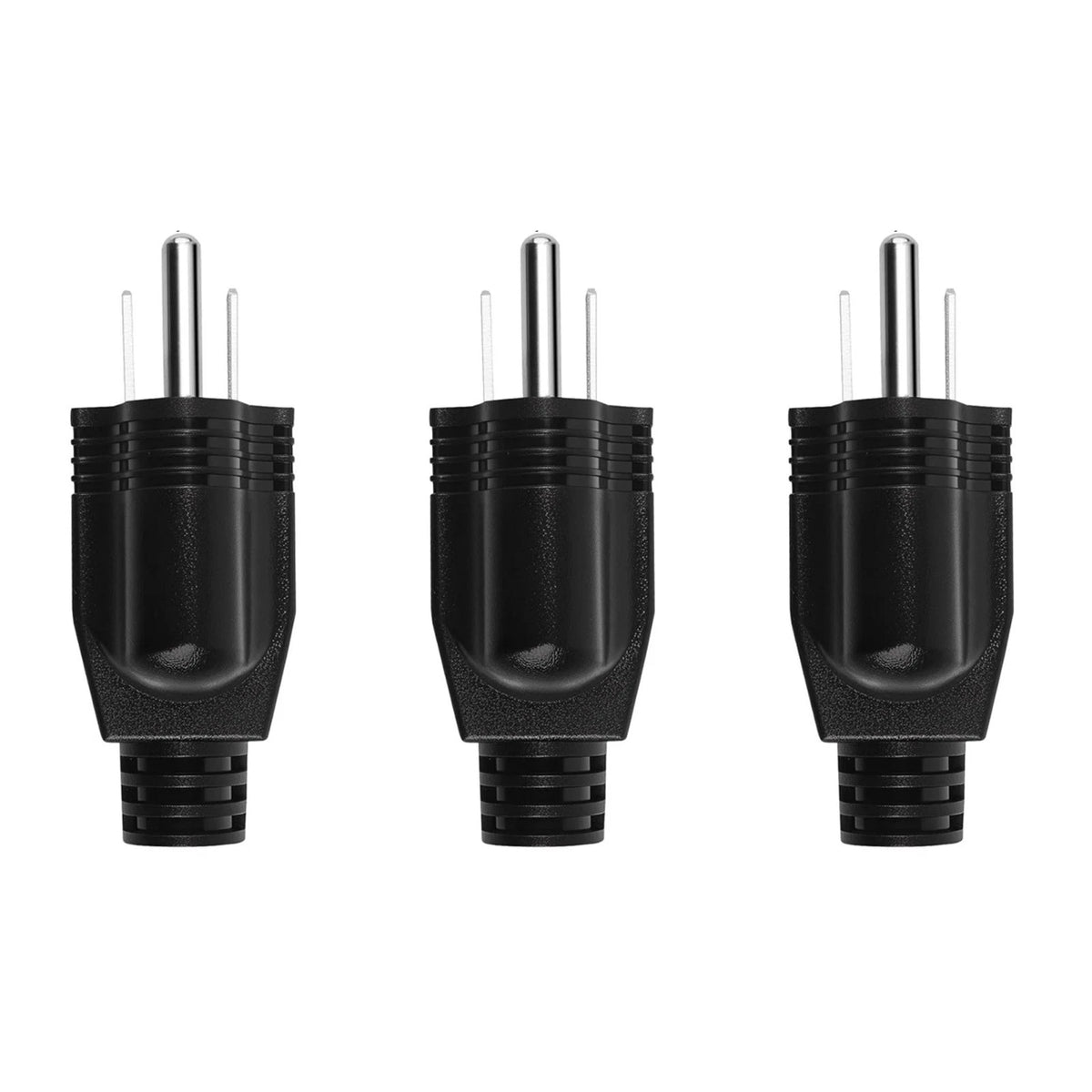 3X Male Electrical Plug Replacement Connector 125V 15A AC