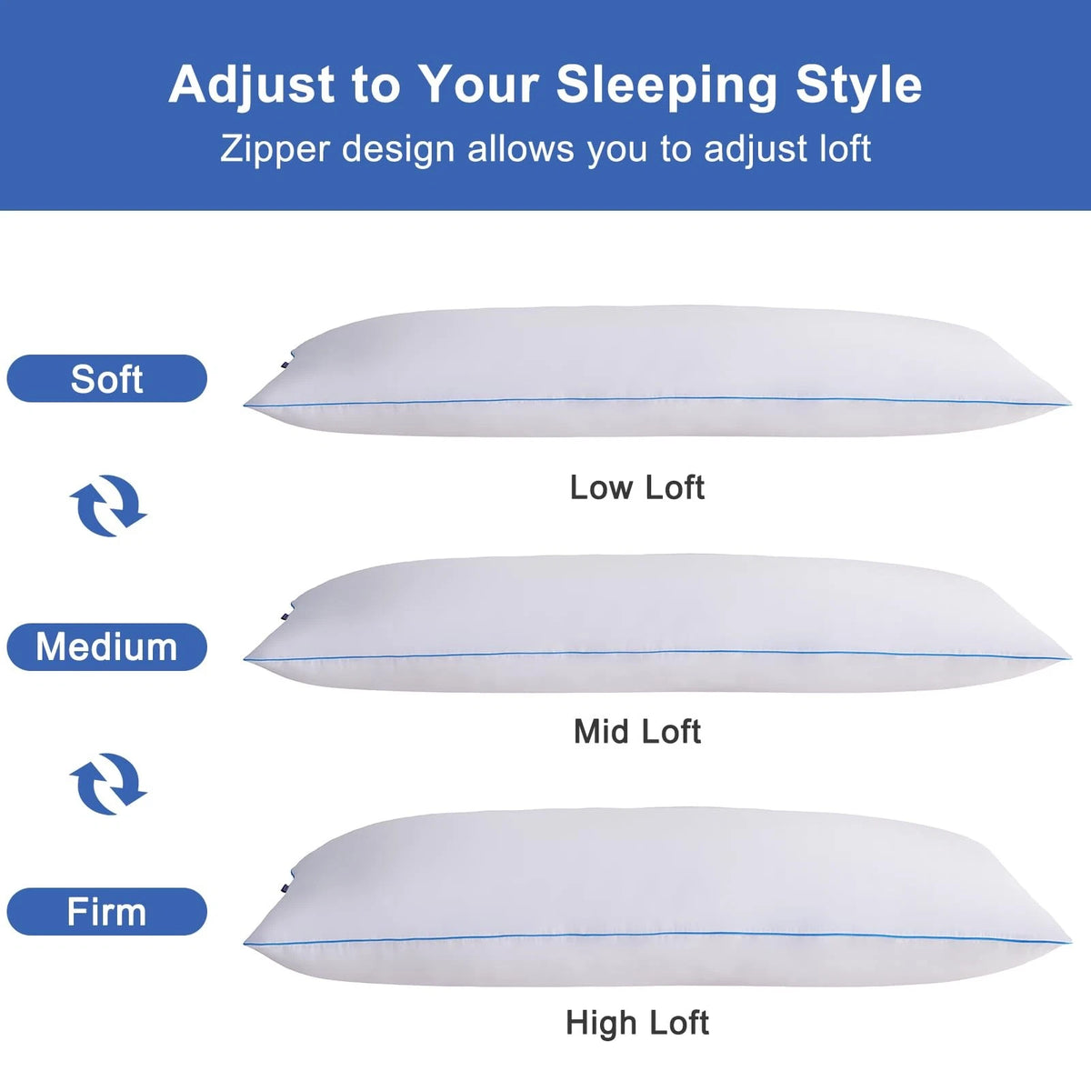 Memory Foam Body Pillow Insert for Full Body Support (Adults)