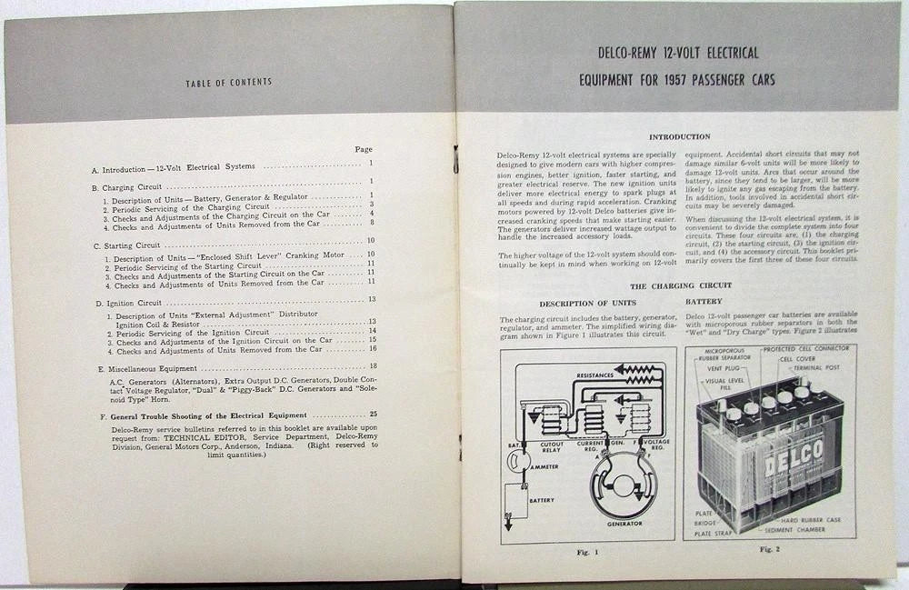 Delco-Remy 12 Volt Electrical Equipment Manual for GM Cars (1957)