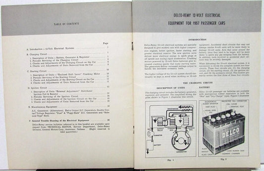 Delco-Remy 12 Volt Electrical Equipment Manual for GM Cars (1957)