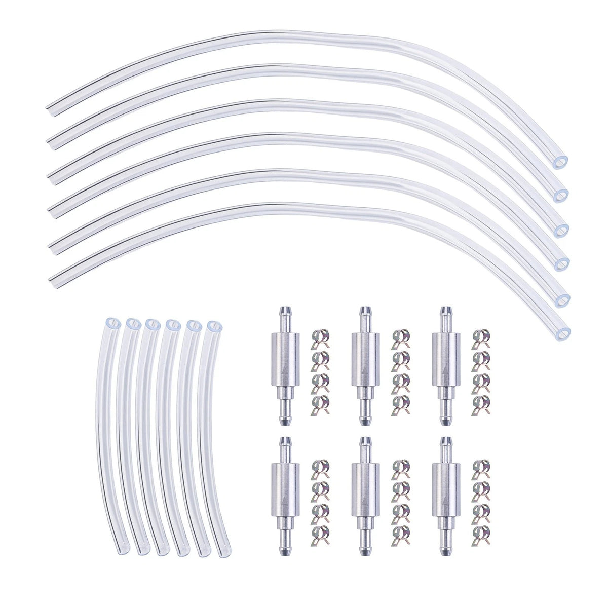 6X Brake Bleeder Hose Kit with One Way Check Valve Tool