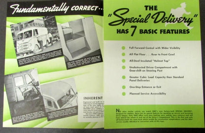 Sales Brochure Folder for 1938 GMC Special Delivery Route Truck