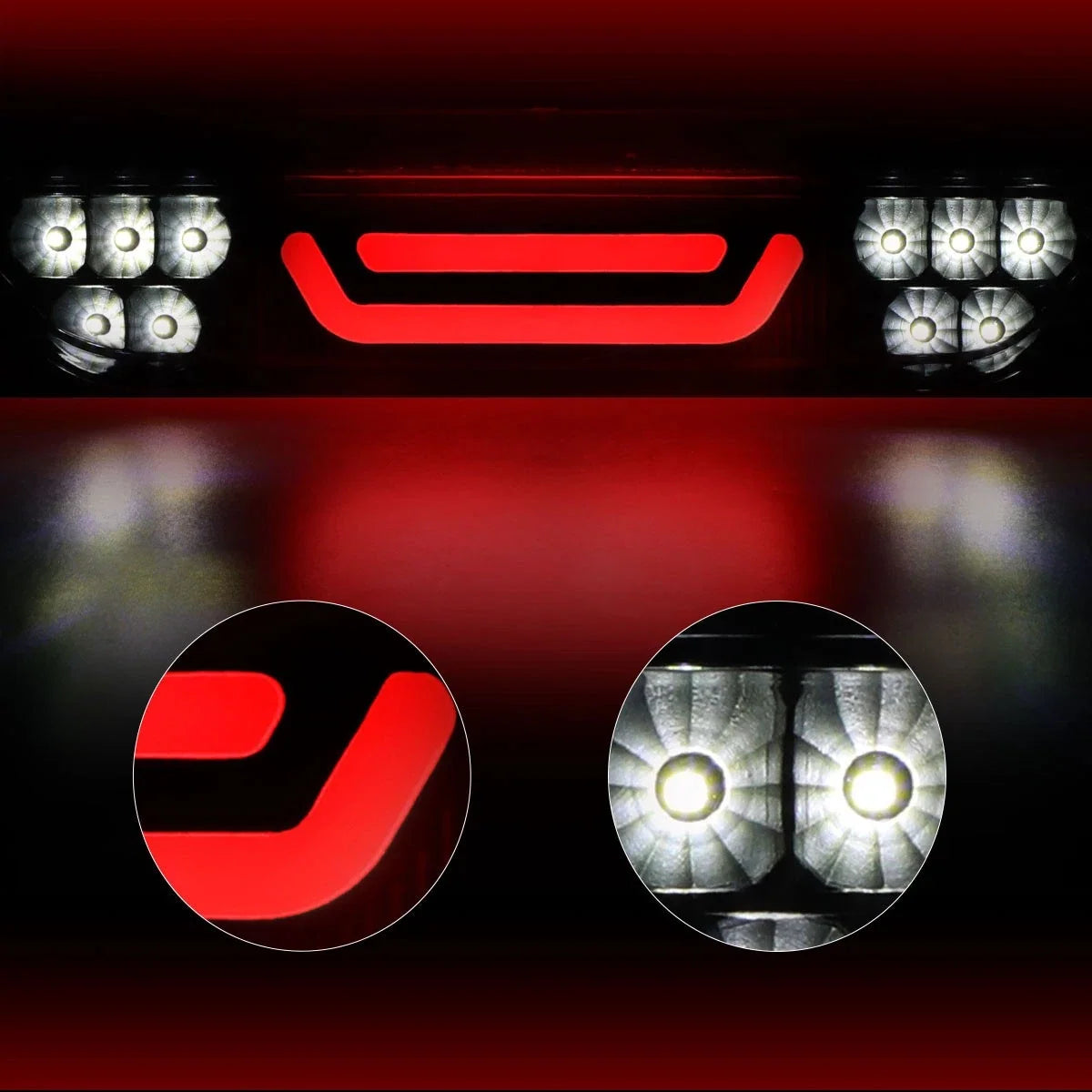 3D LED Bar Tail Brake Light for Ford Mustang (2015–2018)