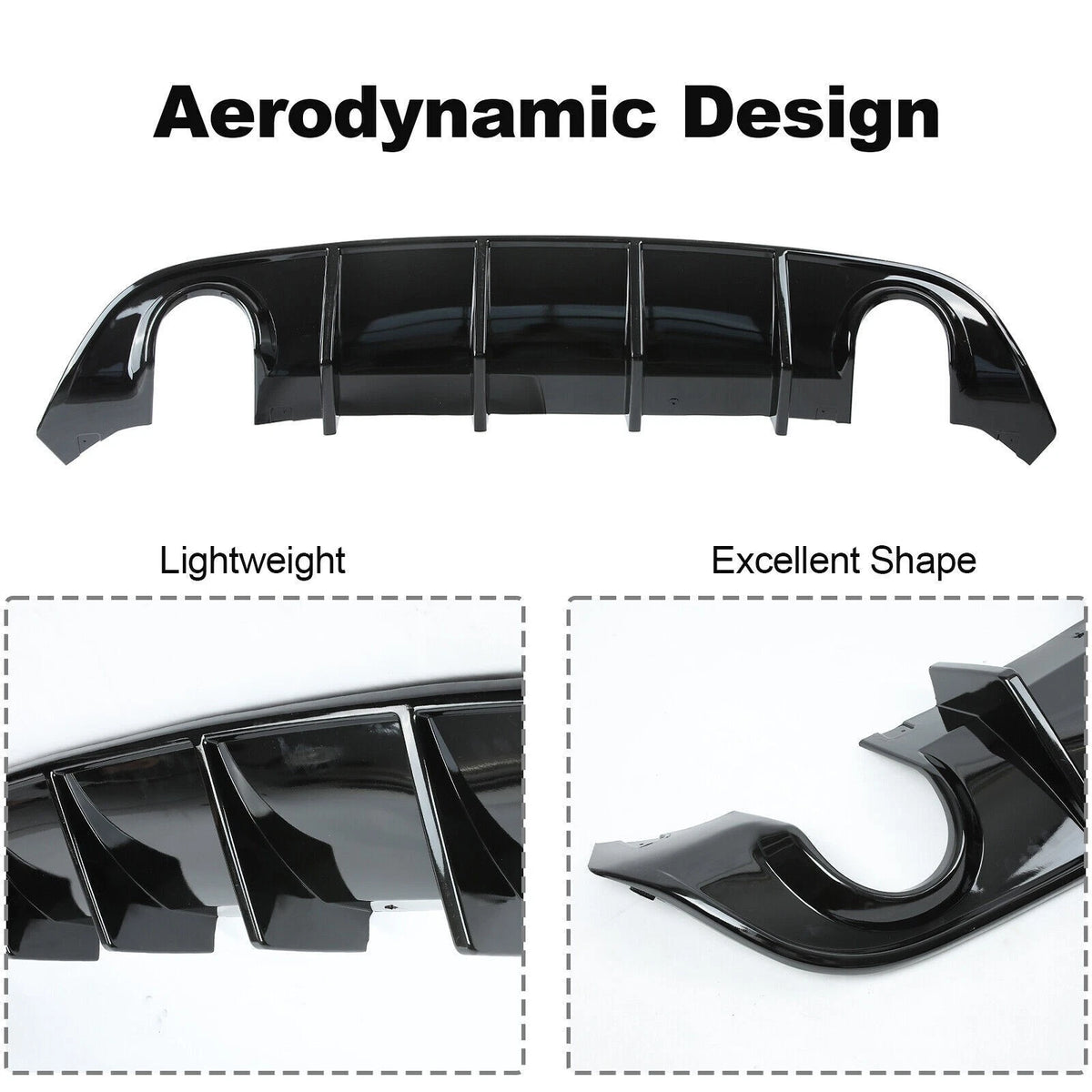 Gloss Black Rear Bumper Diffuser Lip for Dodge Charger (2015–2023) - ADV-BLD-DCHR15SRT-GBK