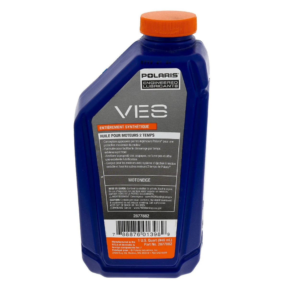 1 Quart Full Synthetic 2-Cycle Engine Oil for Polaris (2877882)
