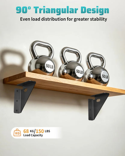 Heavy Duty Metal Triangle Corner Brackets for Wood