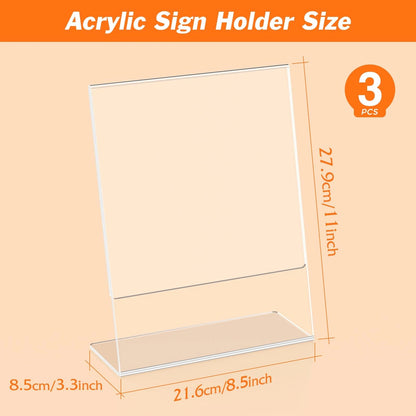 3 Pack Acrylic Sign Holder for