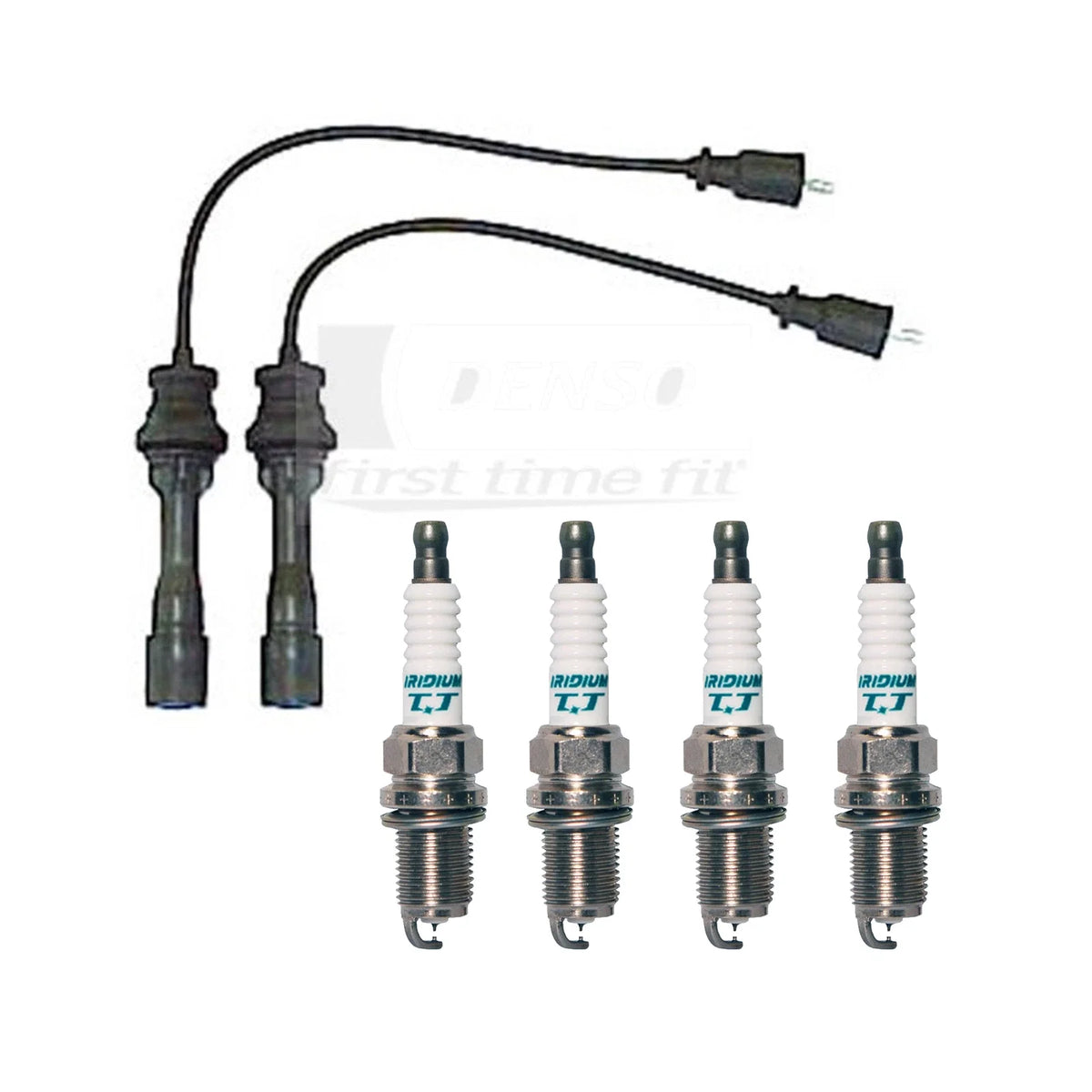 Denso Wire Set & 4 Iridium TT Spark Plugs for Protege (2000–2001)