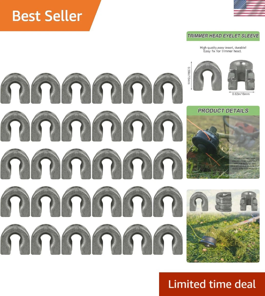 30 Replacement Trimmer Head Eyelet Sleeves for Stihl Models