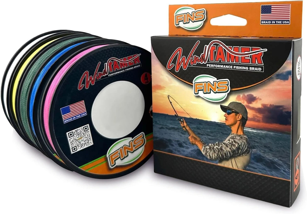30Lb Windtamer Braided Fishing Line 150Yds - No-Wax, Low Memory, Slate Green
