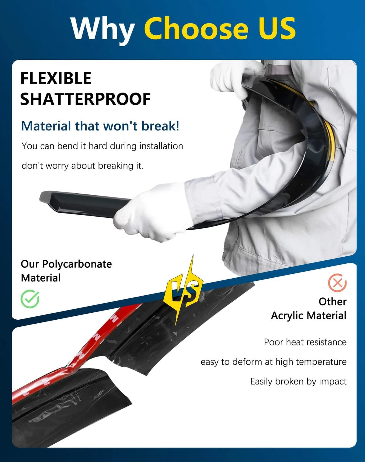 Shatterproof Rain Guards for Honda CRV (2017–2022)