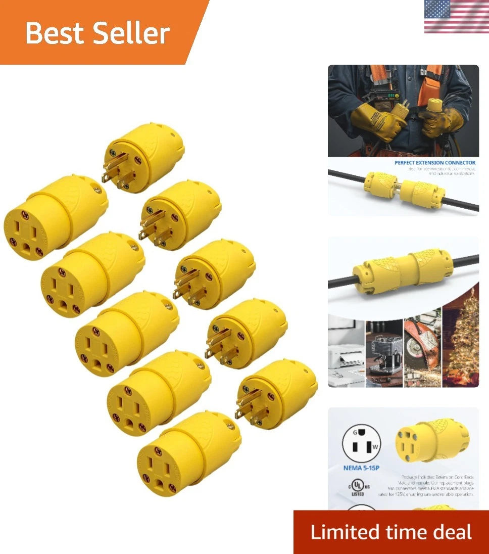 5-Piece Replacement Plug & Connector Set - 15A 125V