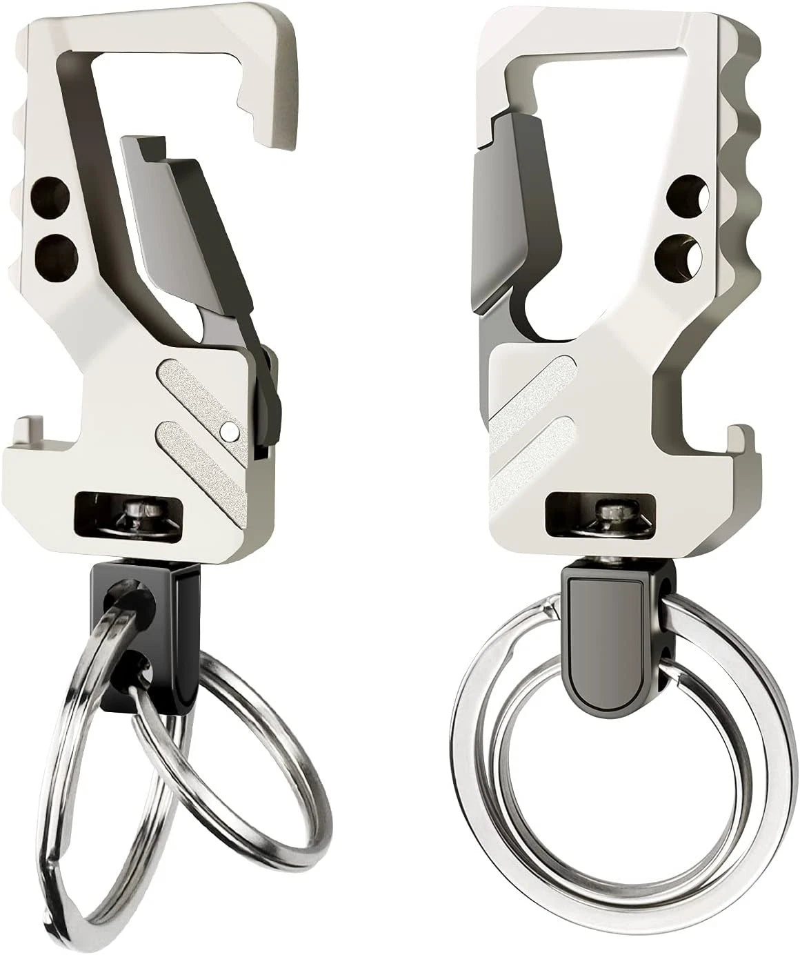2X Keychains for Carabiner Keychain - Silver