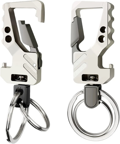 2X Keychains for Carabiner Keychain - Silver