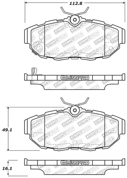 StopTech Street Select Brake Pads for (305.1465)