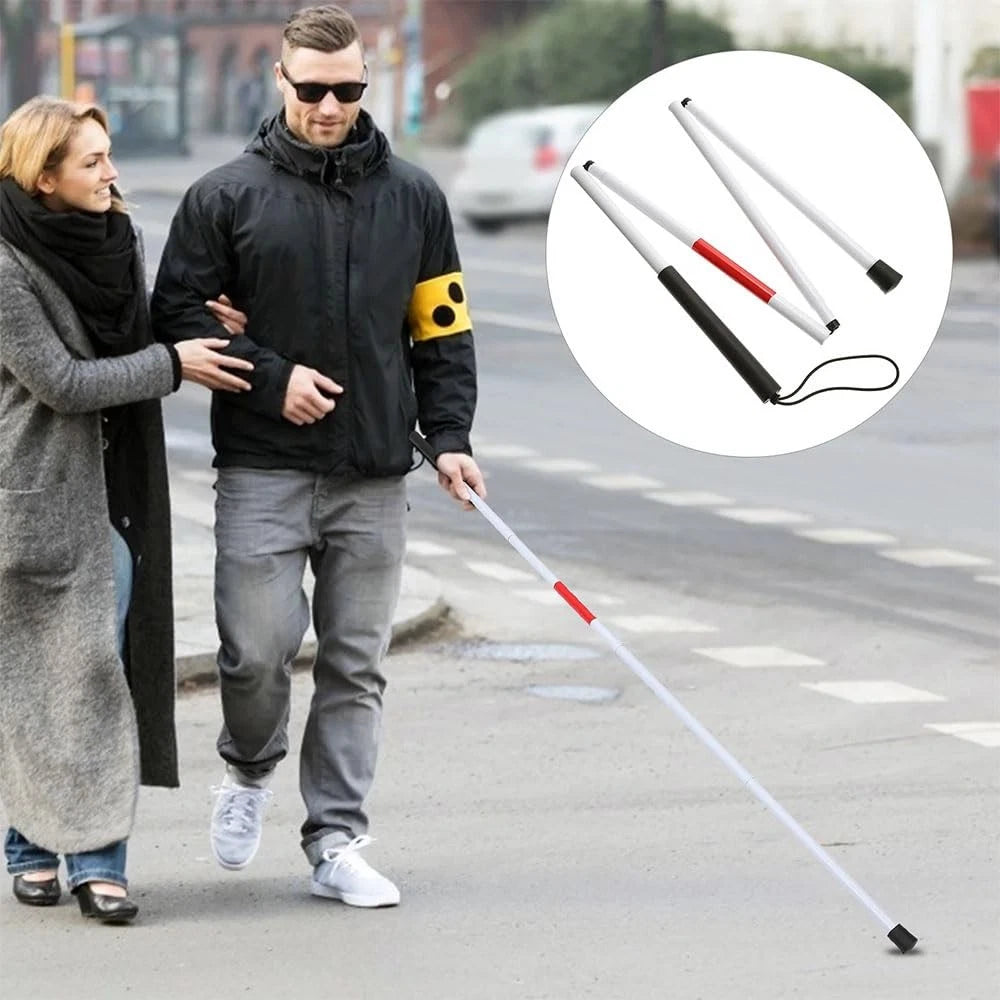 Folding Aluminum Walking Cane Stick for The WHITE