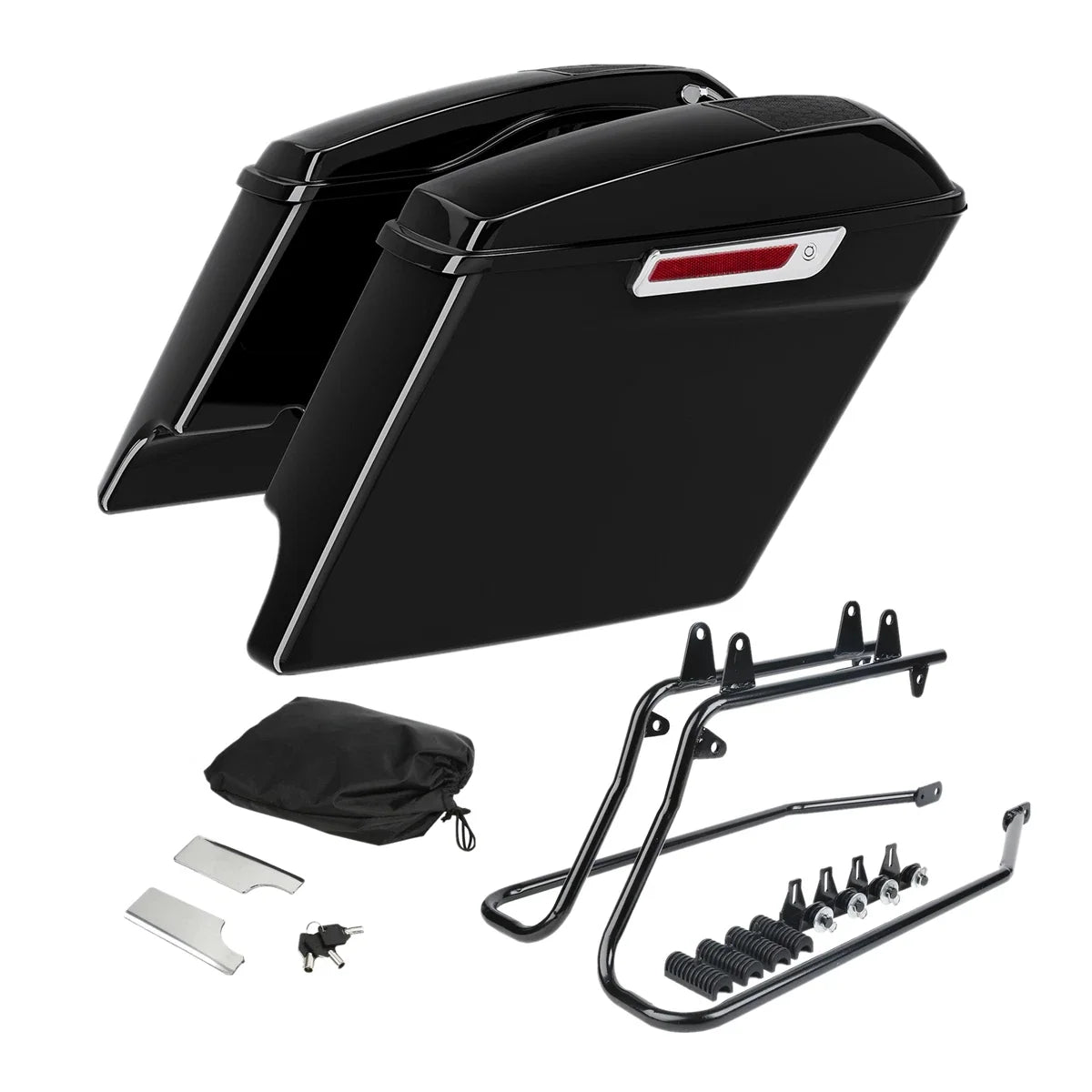 Saddlebag Speaker Lids & Bracket Set 5" for Harley Softail 1984-2017