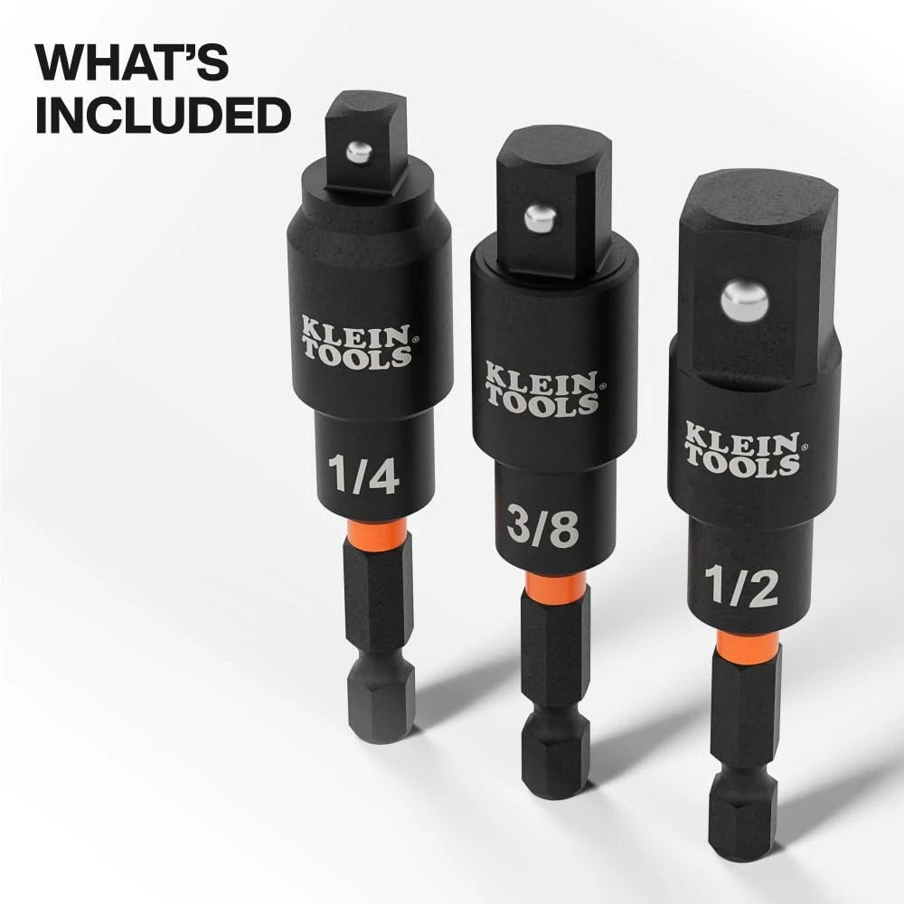 3-Piece Impact Swivel Socket Adapter Set for Klein Tools
