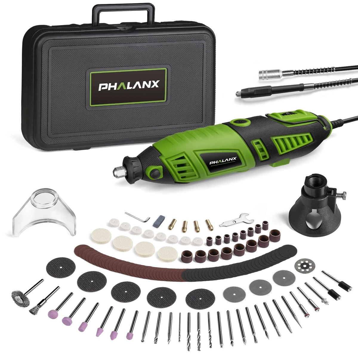 180W Rotary Tool Kit for PHALANX (Variable Speed, 139pcs)