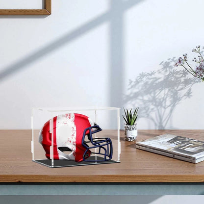 Acrylic Helmet Display Case for Football (Clear Square)