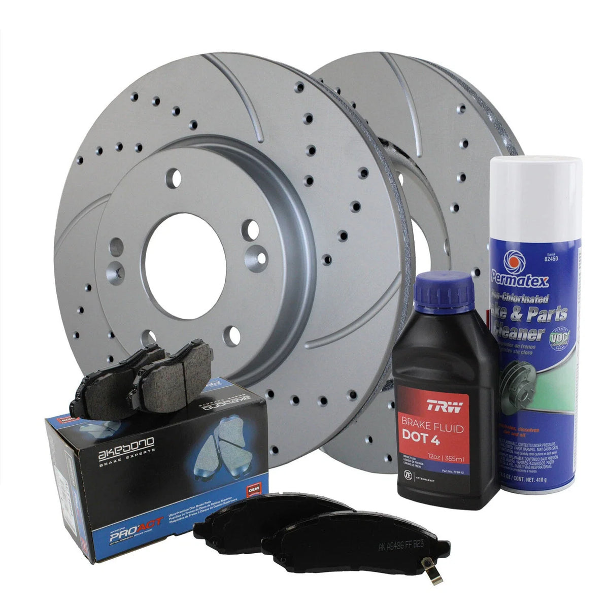 Drilled Rotors & ProACT Pads Front Brake Kit for Kona Seltos 2020-2023