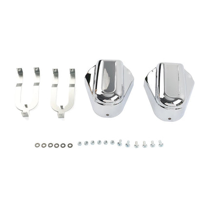 Chrome Bar Shield Rear Axle Covers for Harley Softail FLSTC FLSTN