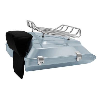 Trunk Backrest Top Rack in Silver for Harley Touring 2014-2024