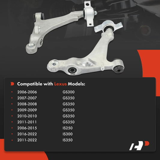 2X Front Lower Suspension Control Arm for Lexus IS350 IS300 IS250 (2011–2022) - 4864030300, 4807630030, 4862030300, 4807530030