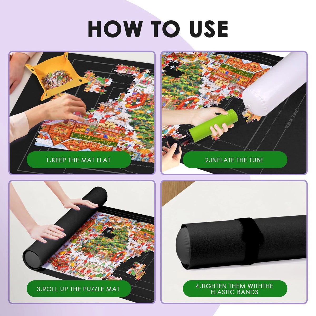 Puzzle Mat Roll Up for Jigsaw Puzzles (2000 pcs)