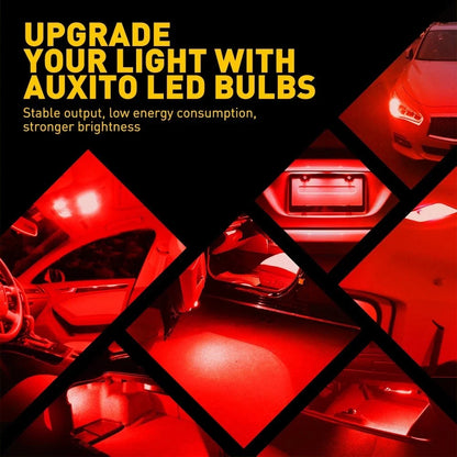 AUXITO 10x T10 168 194 2825 LED Third Brake Light Bulb