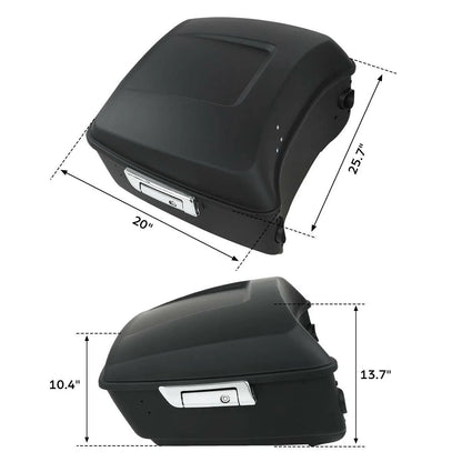 LED Light Mount Rack for Harley Fat Boy (2008–2017) - King Trunk Backrest Speakers
