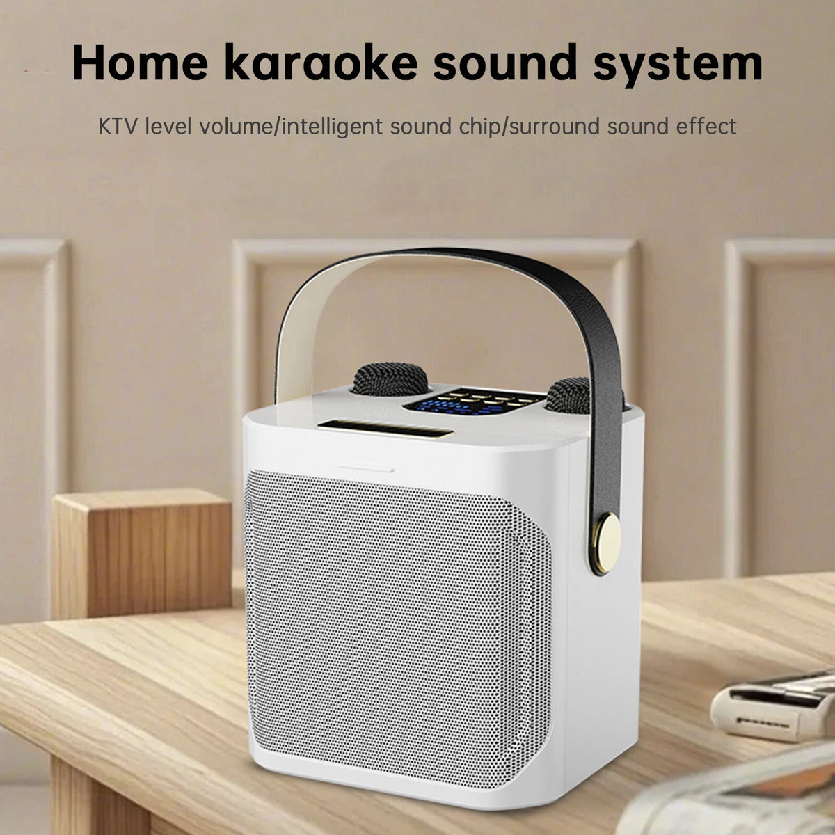 2X Wireless Bluetooth Karaoke Speakers with Dual Microphones E202-A026-Set