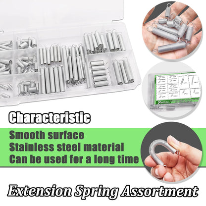 133 PCS Extension Spring Assortment Kit for Various Applications (No Specific Years)