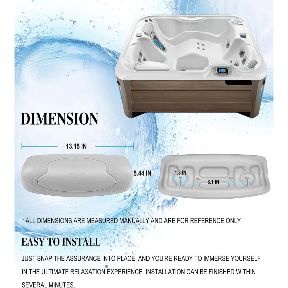 2X Hot Tub Pillow for Hot Spring (1997–2007)