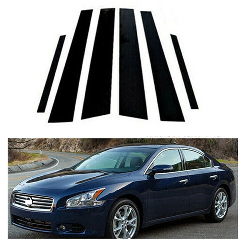 Glossy Black Pillar Posts Window Sticker Cover for Nissan Maxima (2009–2015)