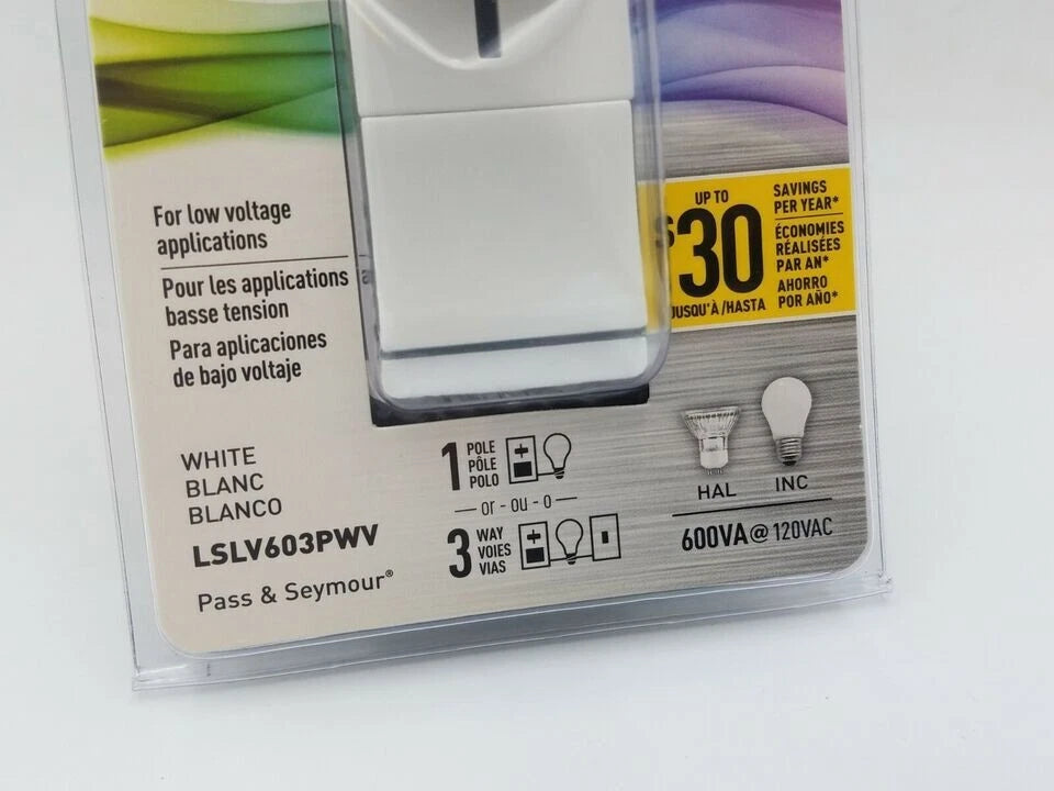 Magnetic Low Voltage Dimmer for Pass Seymour Legrand LSLV603PWV (1P 3 Way)